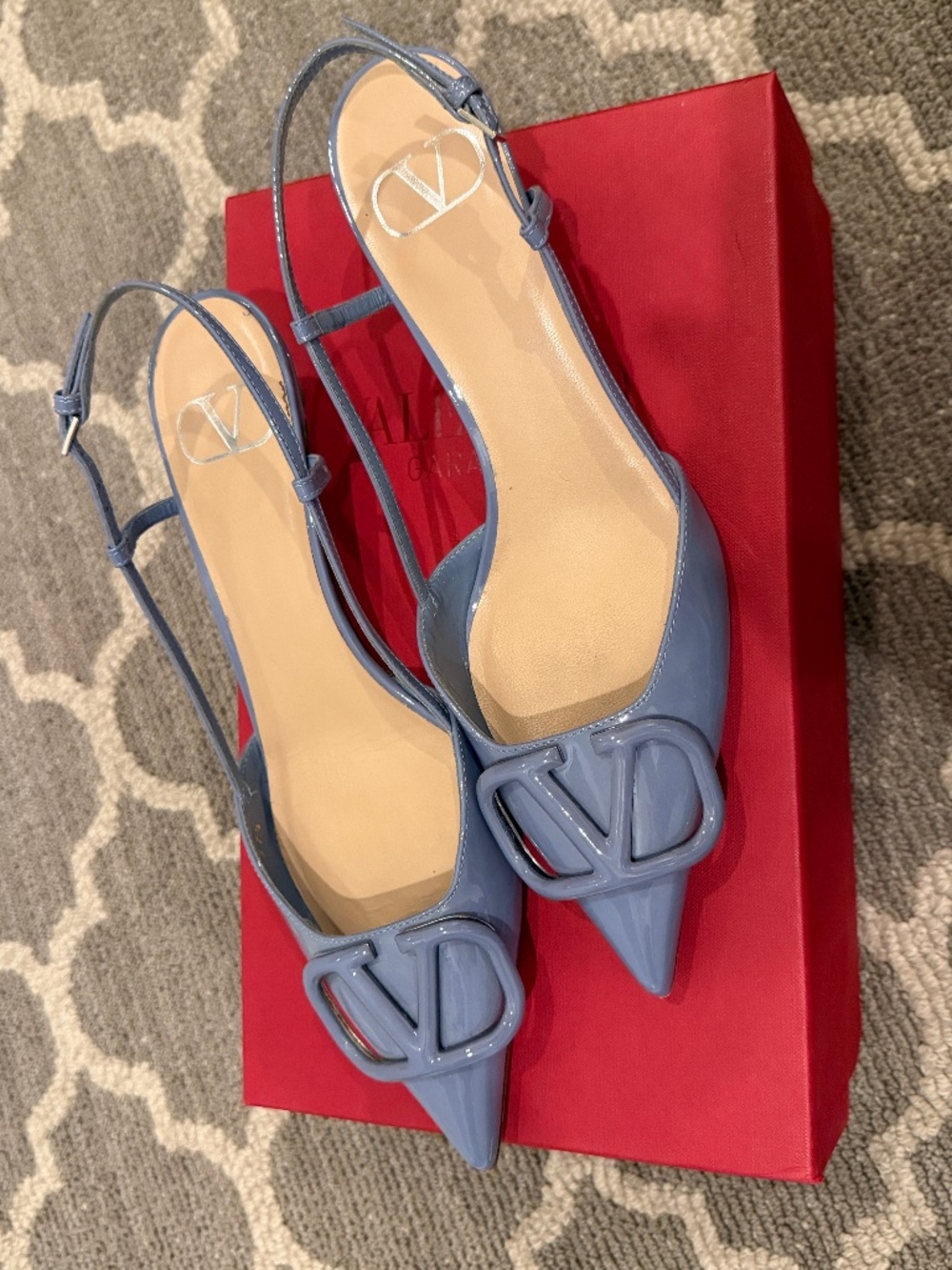 Valentino Garavani VLogo Slingback Kitten Heels